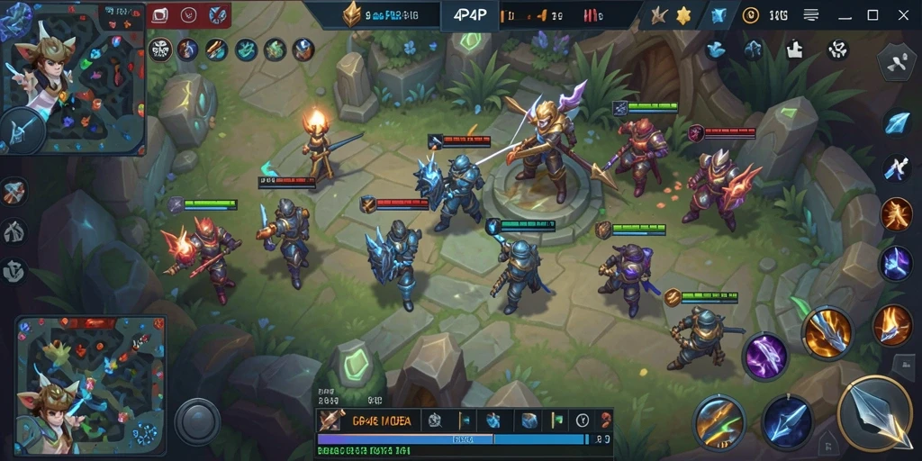 Gameplay seru dalam pertempuran tim yang mendebarkan.