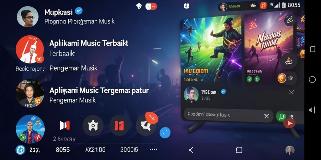 Tampilan gameplay yang menarik dari 8055 saat bermain musik.