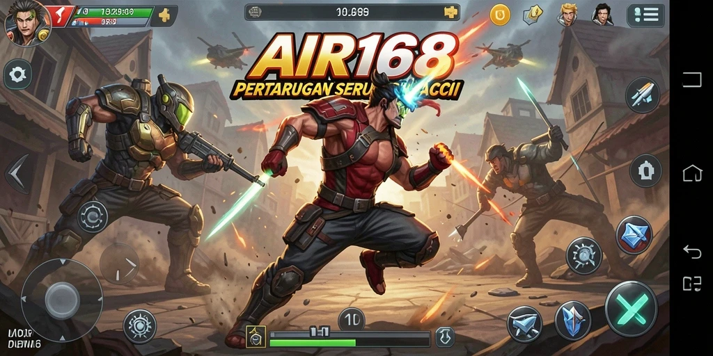 Tampilan seru dari pertempuran di AIR168 dengan grafis menakjubkan.