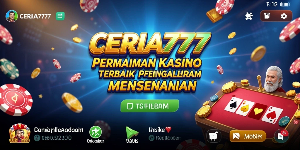 Screenshot CERIA777 menampilkan gameplay kasino yang seru dan penuh warna.