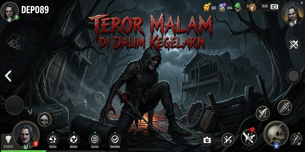 Screenshot DEPO89 menampilkan suasana horor yang mendalam.