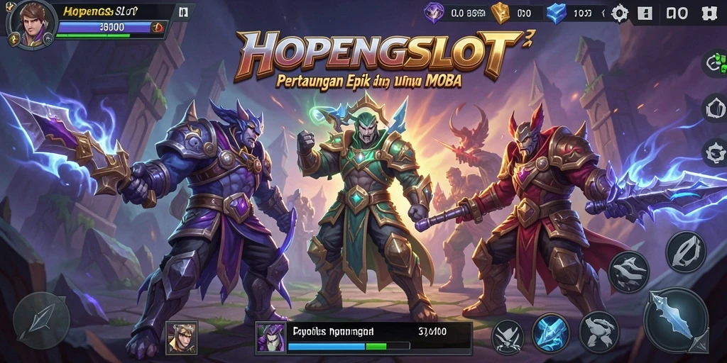 Tampilan utama gameplay HOPENGSLOT yang mendebarkan dan penuh aksi.
