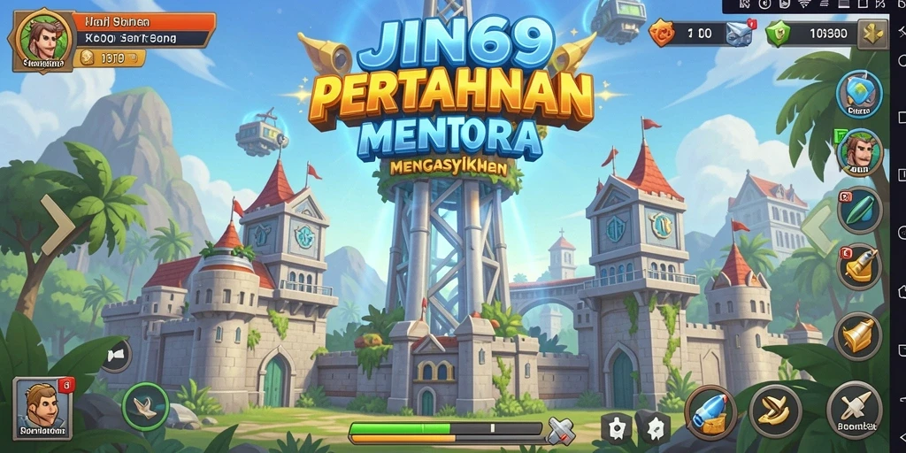 Tampilan gameplay seru dan menantang dari JIN69 Tower Defense.