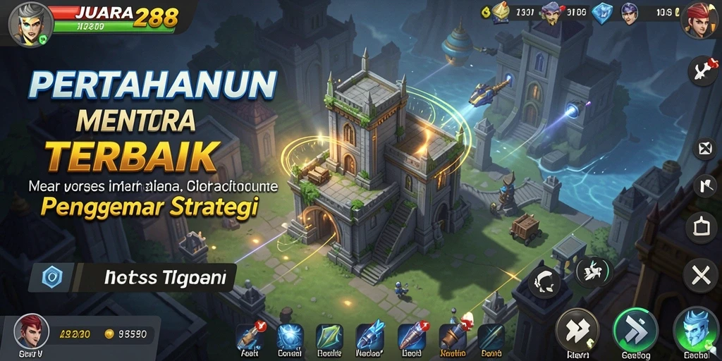 Tampilan gameplay JUARA288 yang seru dan menantang di Tower Defense.