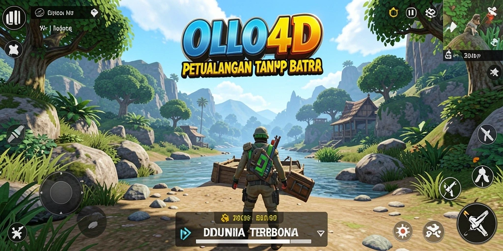 Tangkapan layar gameplay OLLO4D menampilkan eksplorasi dunia terbuka yang menakjubkan.