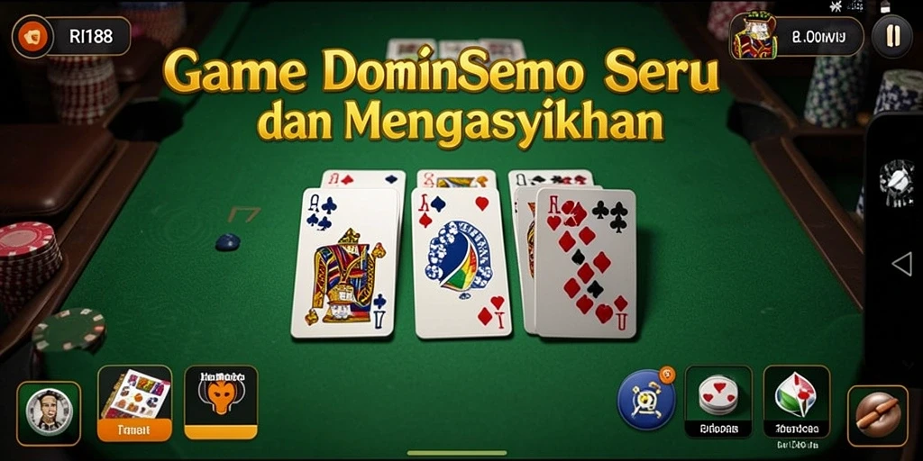 Tampilan menarik dan seru saat bermain domino di RI188.