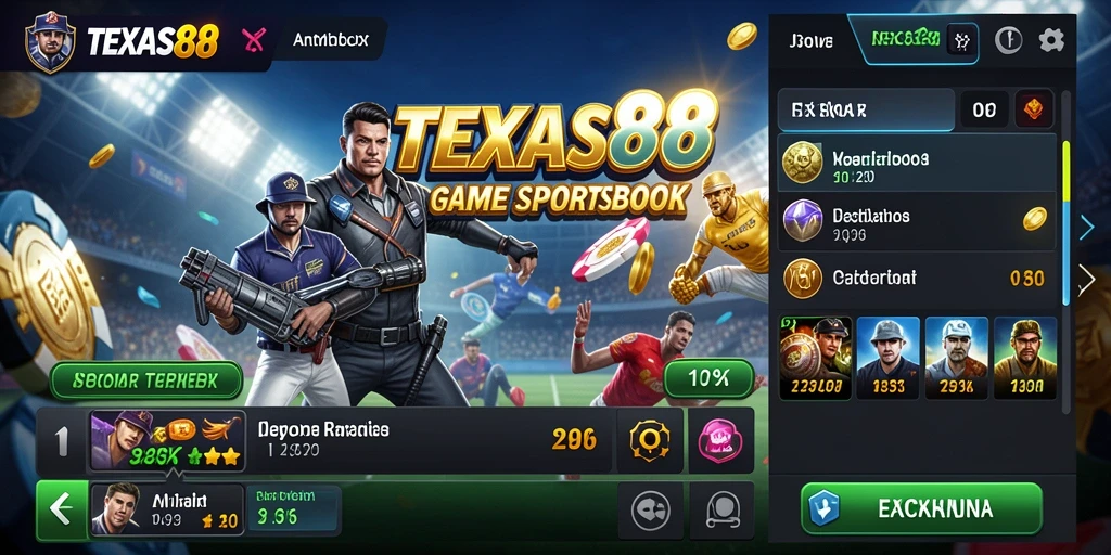 Tangkapan layar gameplay yang menampilkan pilihan taruhan di TEXAS88.