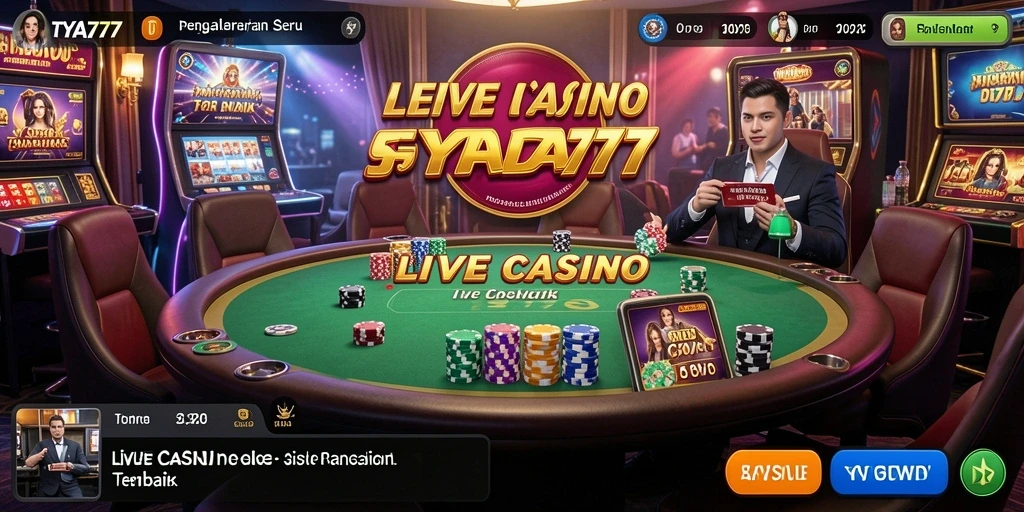 Tampilan gameplay seru dari TYA777 Live Casino dengan dealer langsung.