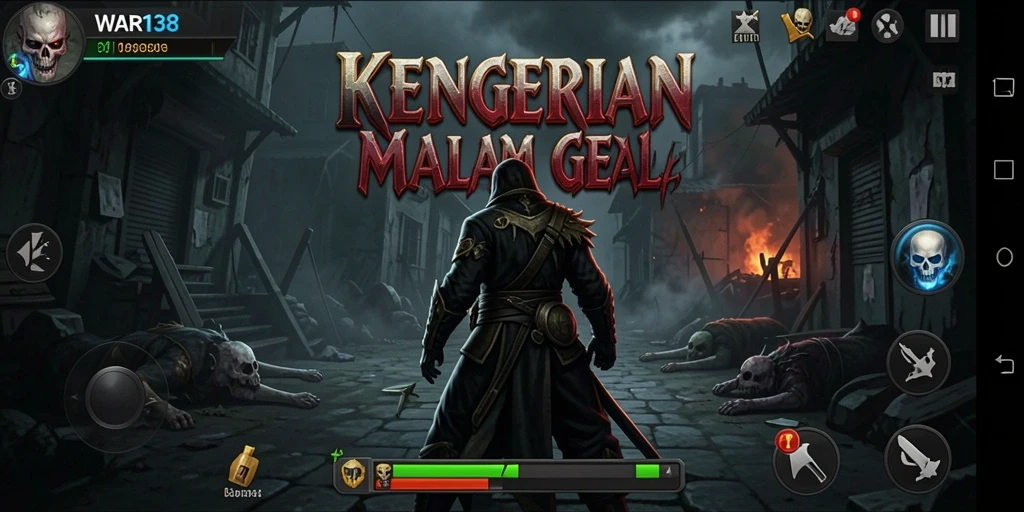 Tangkapan layar menampilkan suasana mencekam dari gameplay HOROR.